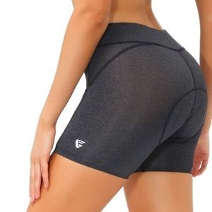 DEALYORK women’s grey padded cycling shorts size large NWT